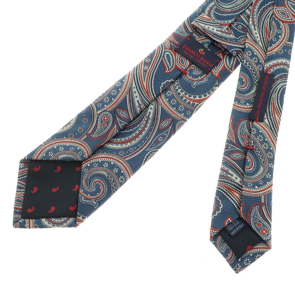 [Used] Franco Bassi FRANCO BASSI 3-fold silk paisley pattern tie blue x orange [BLU] [S/S/A/W] [Condition rank A] [Men&