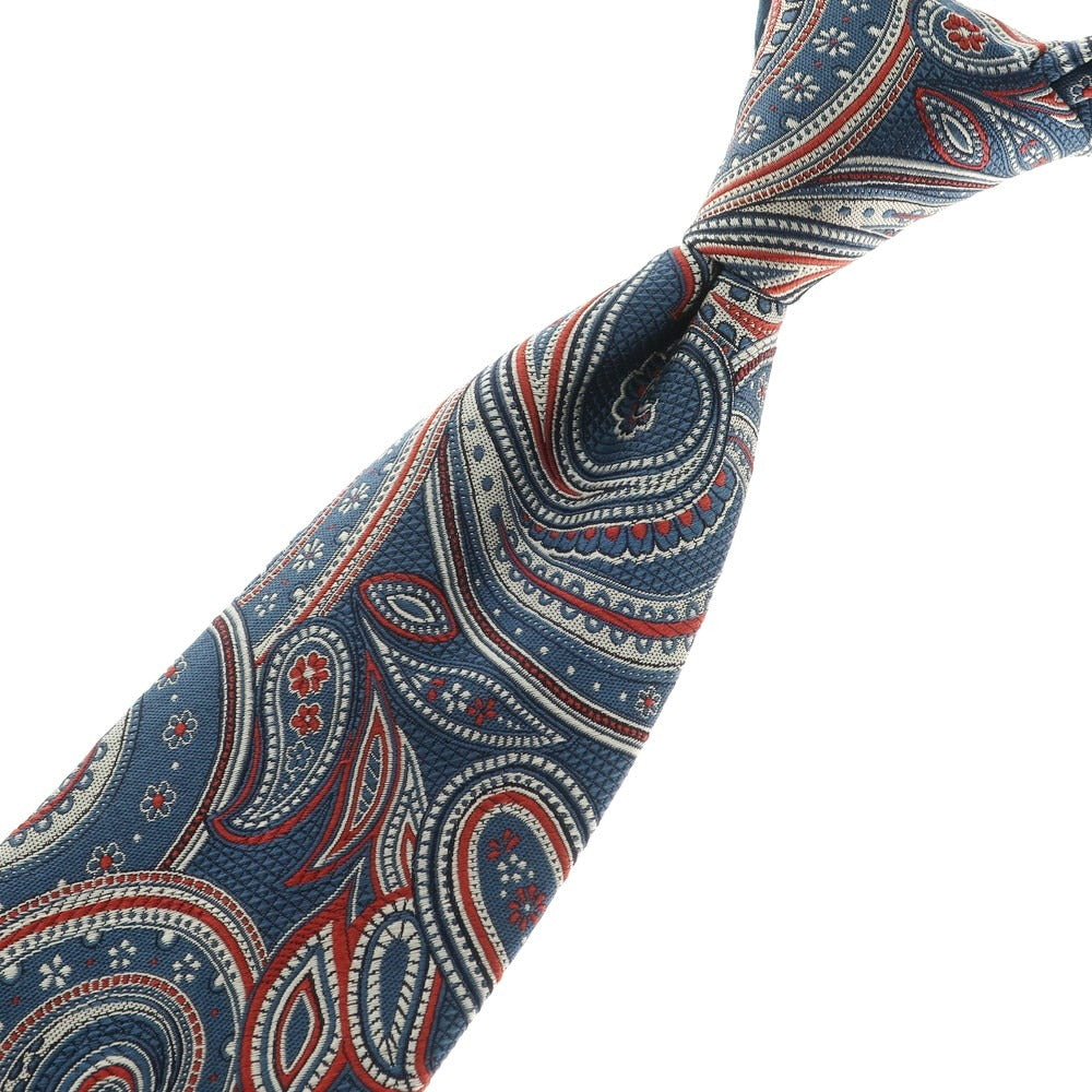 [Used] Franco Bassi FRANCO BASSI 3-fold silk paisley pattern tie blue x orange [BLU] [S/S/A/W] [Condition rank A] [Men&