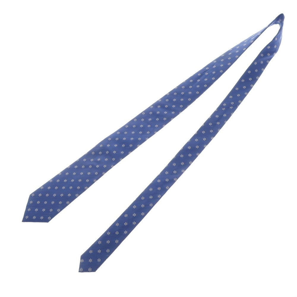 [Used] ERRICO FORMICOLA 3-fold silk cotton linen small pattern tie, blue [BLU] [S/S/A/W] [Condition Rank B] ​​[Men&