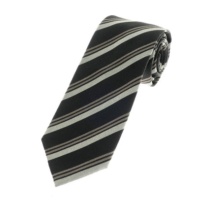 [Used] Nicky UNITED ARROWS special order 3-fold silk striped tie black x white [BLK] [S/S/A/W] [Condition rank C] [Men&