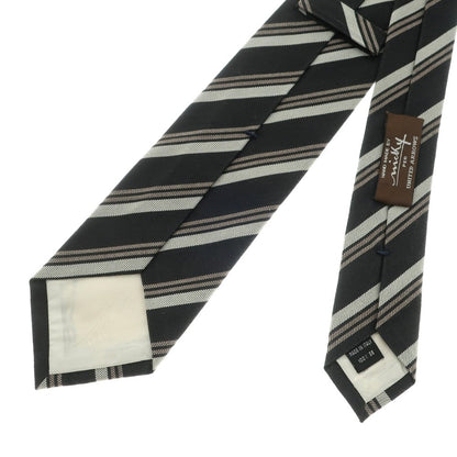 [Used] Nicky UNITED ARROWS special order 3-fold silk striped tie black x white [BLK] [S/S/A/W] [Condition rank C] [Men&