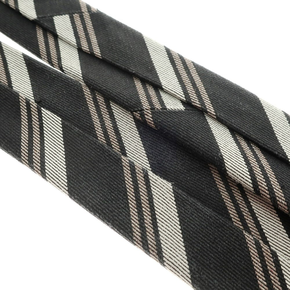 [Used] Nicky UNITED ARROWS special order 3-fold silk striped tie black x white [BLK] [S/S/A/W] [Condition rank C] [Men&