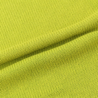 [Used] CRUCIANI mid-gauge cotton V-neck knit, yellow x light green [48] [Condition rank D] [Men&