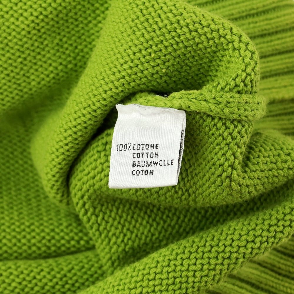 [Used] CRUCIANI mid-gauge cotton V-neck knit, yellow x light green [48] [Condition rank D] [Men&