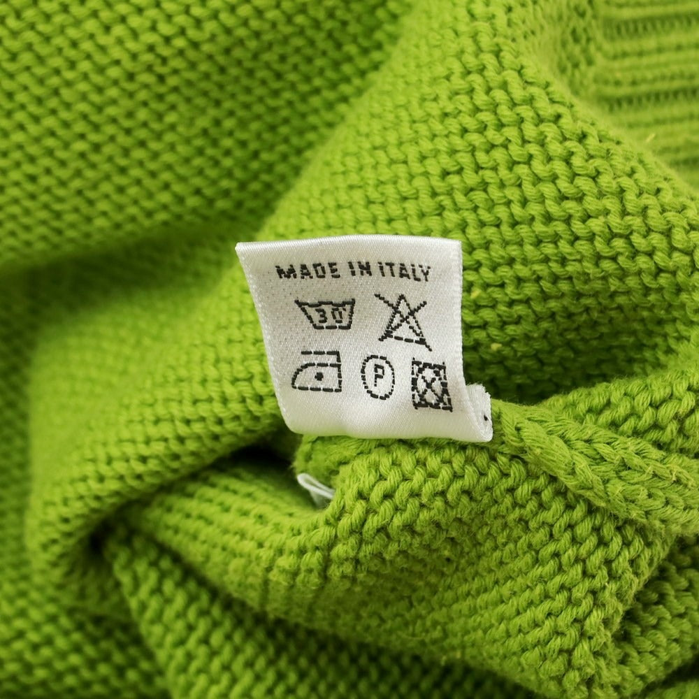 [Used] CRUCIANI mid-gauge cotton V-neck knit, yellow x light green [48] [Condition rank D] [Men&