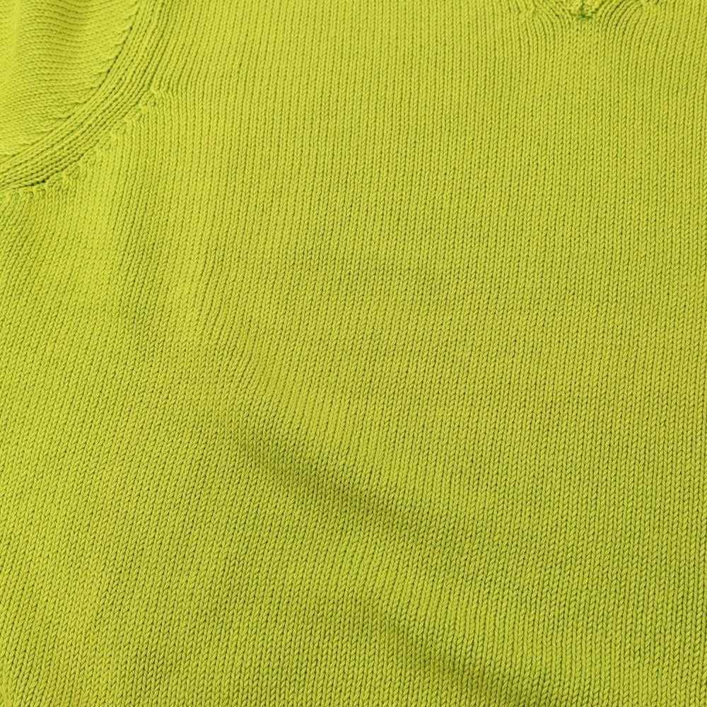 [Used] CRUCIANI mid-gauge cotton V-neck knit, yellow x light green [48] [Condition rank D] [Men&