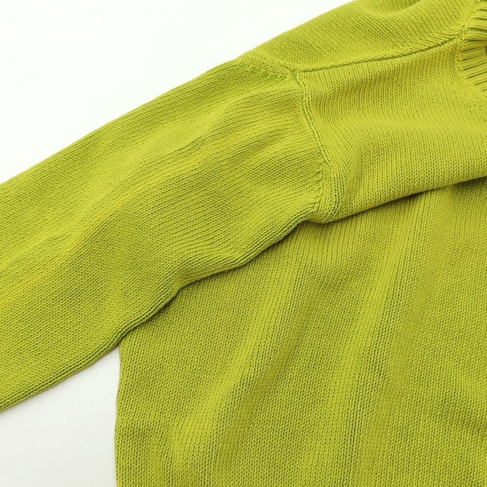 [Used] CRUCIANI mid-gauge cotton V-neck knit, yellow x light green [48] [Condition rank D] [Men&