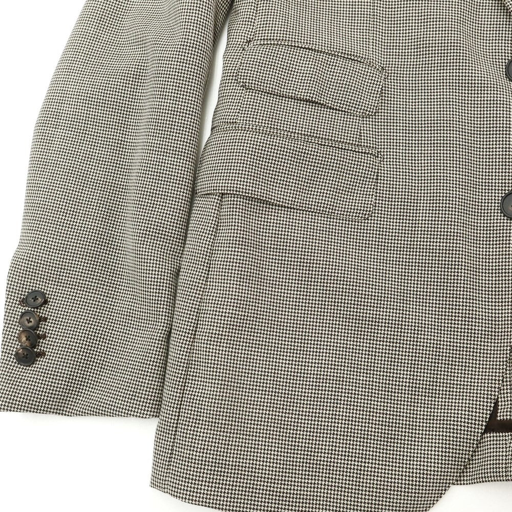 [Used] TAGLIATORE Three-piece Houndstooth Pattern Two-Button Suit Black x Ivory [46] [Condition Rank B] [Men&