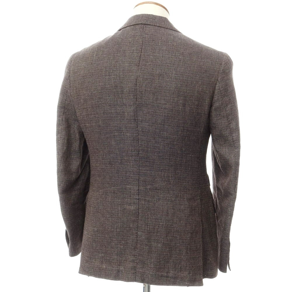 [Used] THE GIGI Linen wool tailored jacket, dark brown x navy blue [46] [Condition rank B] [Men&