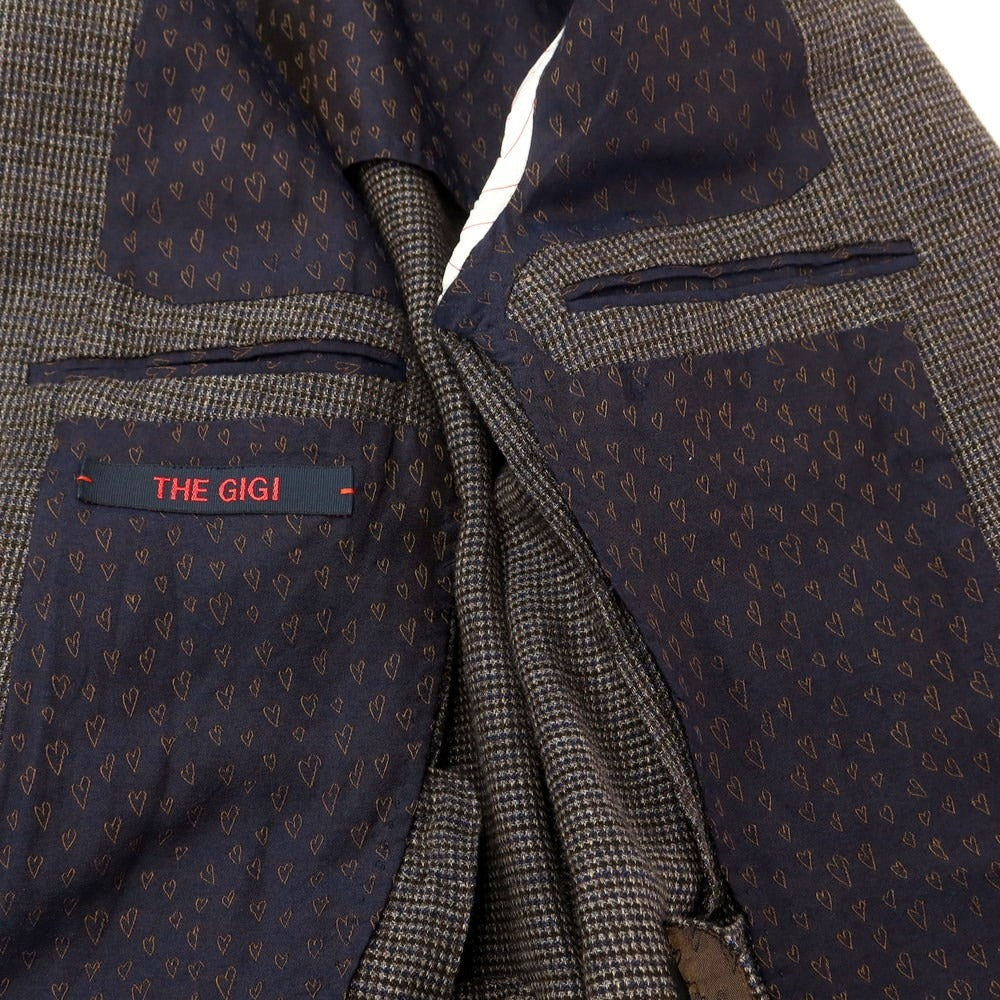 [Used] THE GIGI Linen wool tailored jacket, dark brown x navy blue [46] [Condition rank B] [Men&