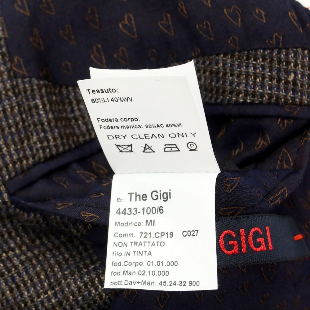 [Used] THE GIGI Linen wool tailored jacket, dark brown x navy blue [46] [Condition rank B] [Men&