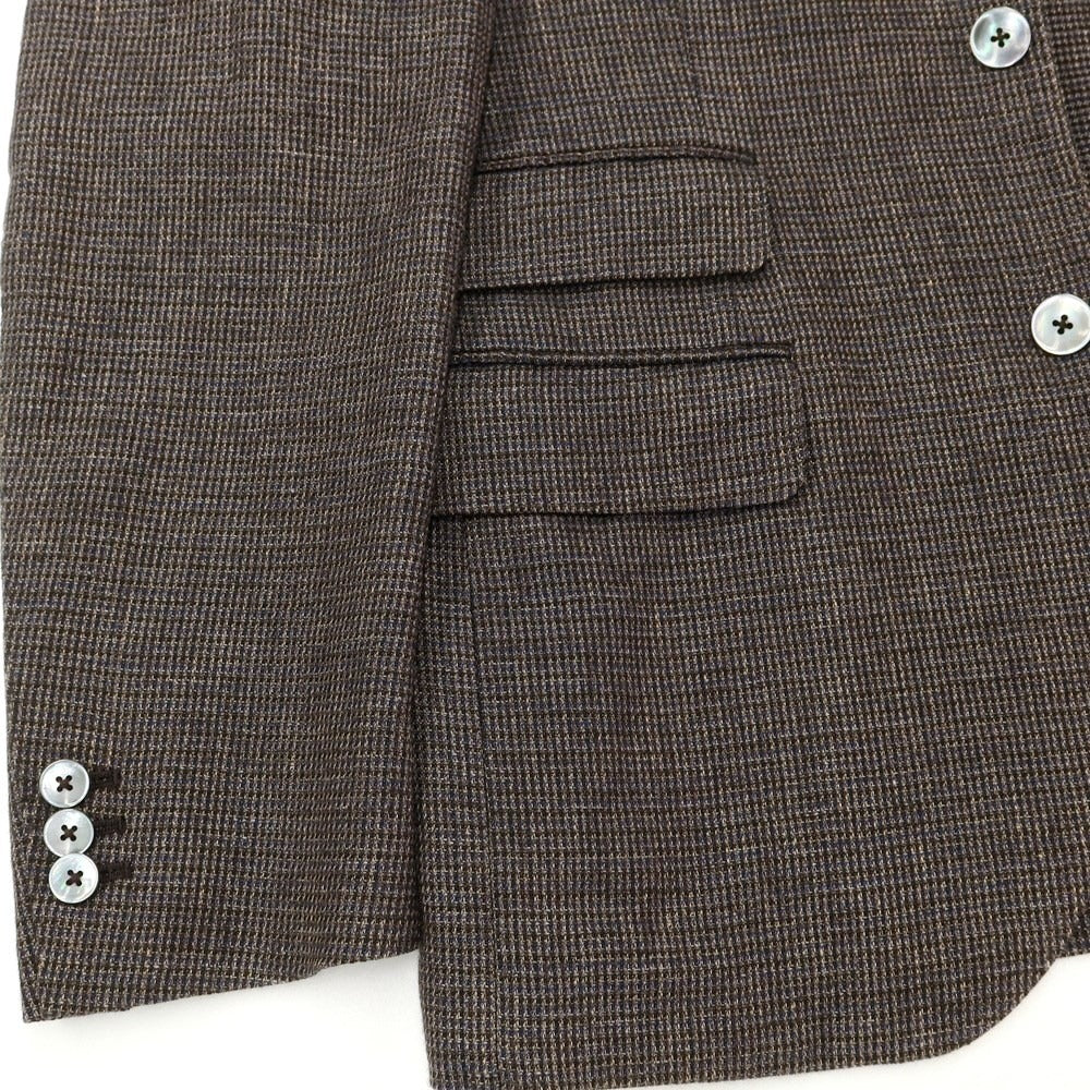 [Used] THE GIGI Linen wool tailored jacket, dark brown x navy blue [46] [Condition rank B] [Men&