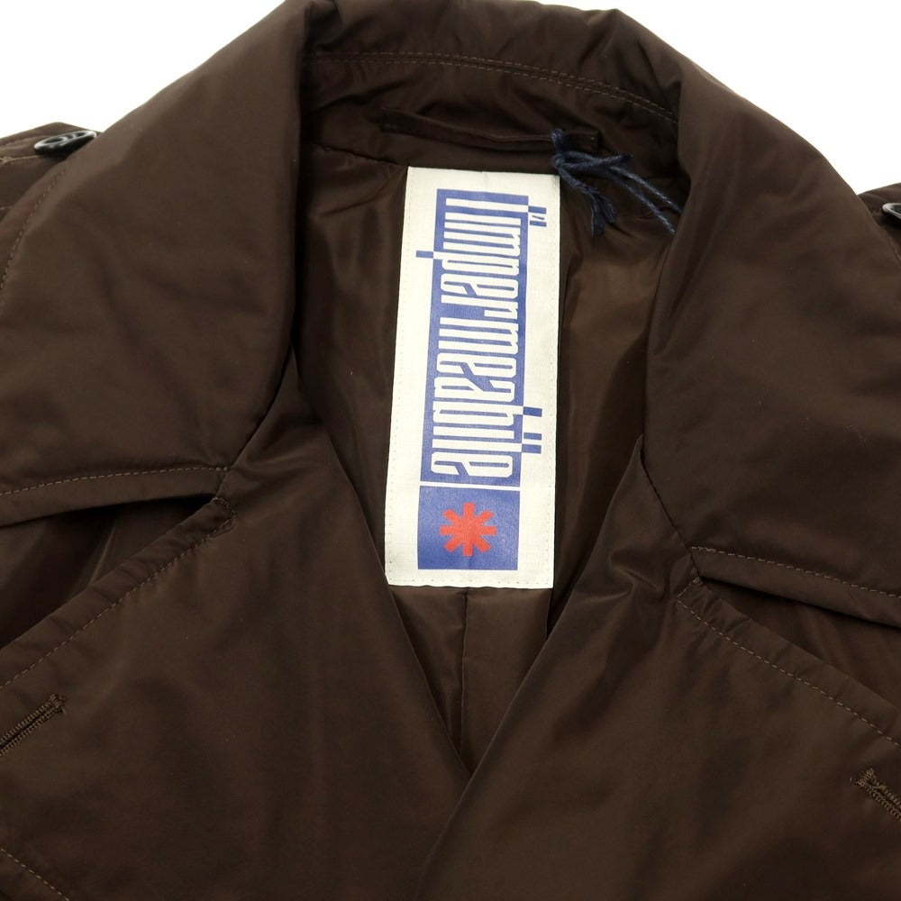 【中古】リンペルメアビレ l’impermeabile ポリエステル 中綿 ダブルブレストコート ブラウン【サイズ46】【BRW】【A/W】【状態ランクA】【メンズ】 [EPD]