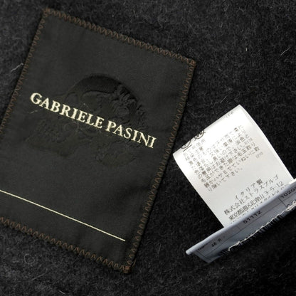 【中古】【未使用】ガブリエレ パジーニ Gabriele Pasini フランネルウール サファリジャケット ダークグレー【 46 】【 状態ランクS 】【 メンズ 】