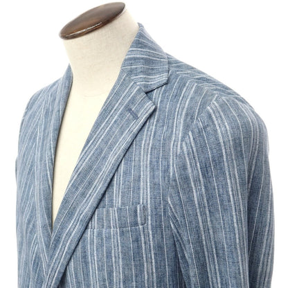 [Used] [Unused] CIRCOLO 1901 Stretch Cotton Striped Jersey Jacket Blue x White [50] [Condition Rank S] [Men&