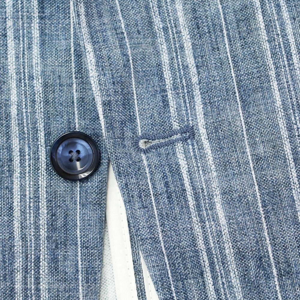 [Used] [Unused] CIRCOLO 1901 Stretch Cotton Striped Jersey Jacket Blue x White [50] [Condition Rank S] [Men&