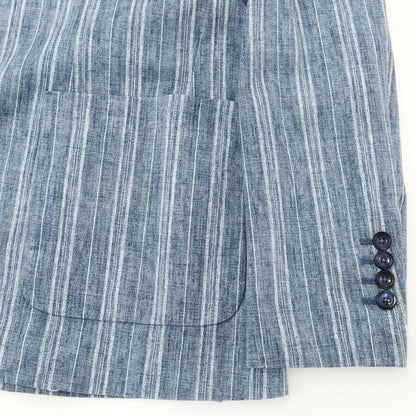 [Used] [Unused] CIRCOLO 1901 Stretch Cotton Striped Jersey Jacket Blue x White [50] [Condition Rank S] [Men&