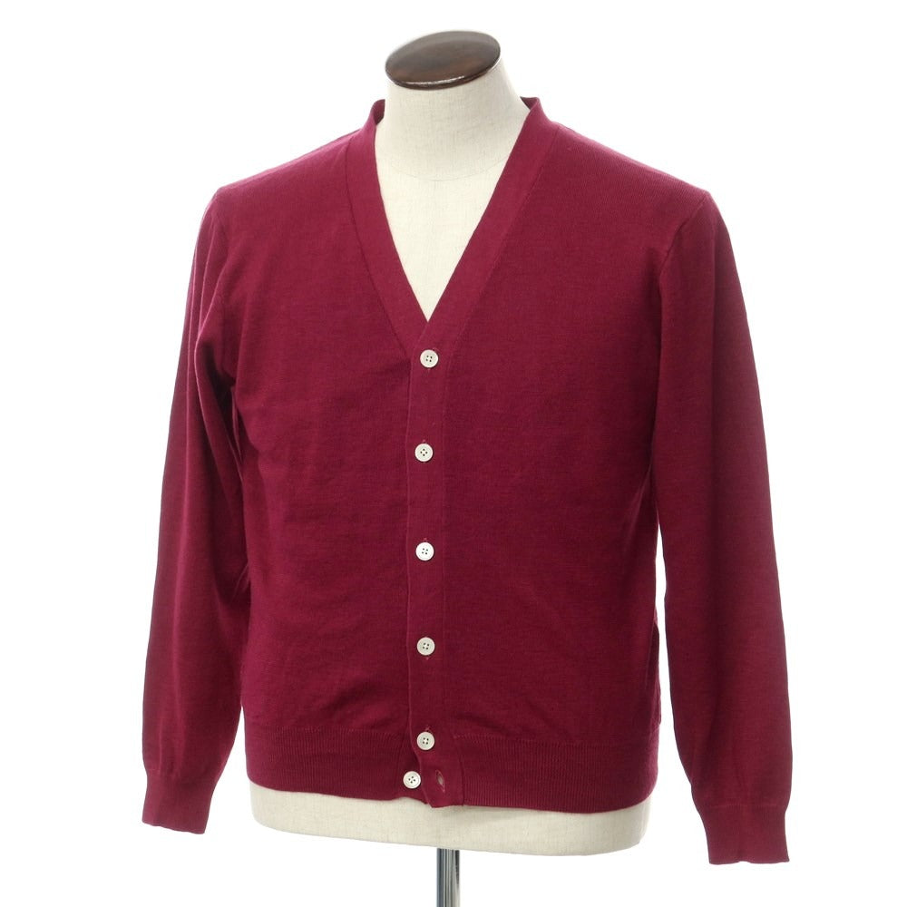 [Used] ETONNE Ramie Knit Cardigan Wine Red [L] [Condition Rank B] [Men&