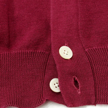 [Used] ETONNE Ramie Knit Cardigan Wine Red [L] [Condition Rank B] [Men&