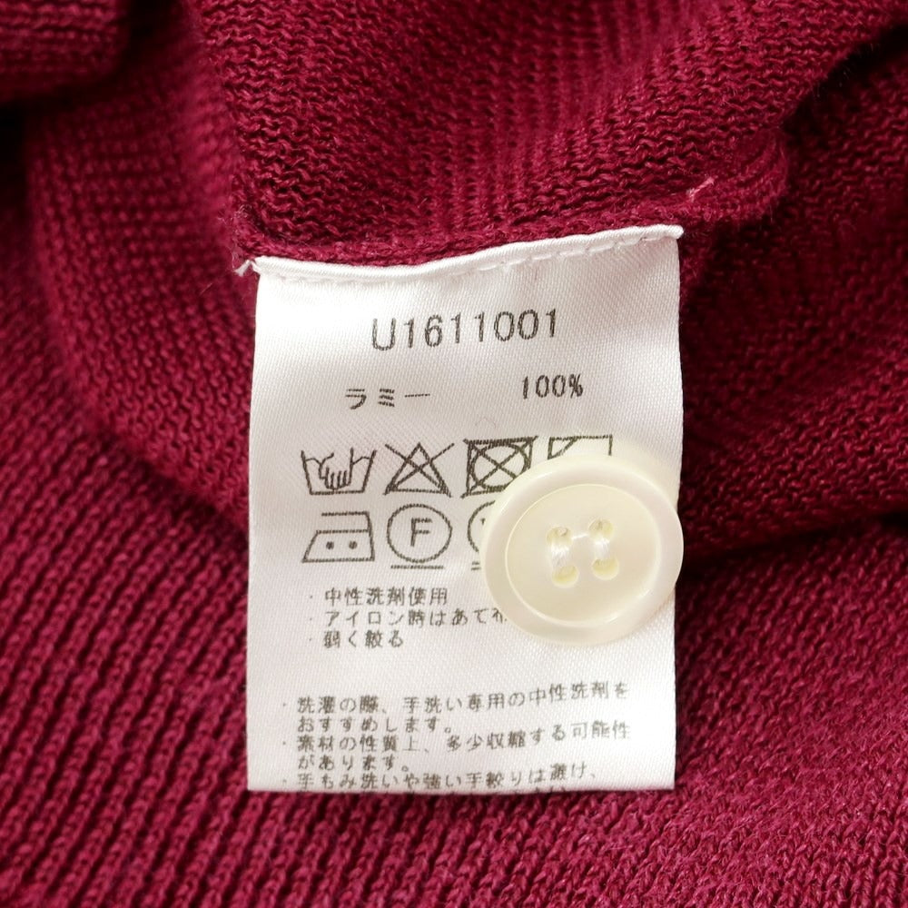 [Used] ETONNE Ramie Knit Cardigan Wine Red [L] [Condition Rank B] [Men&