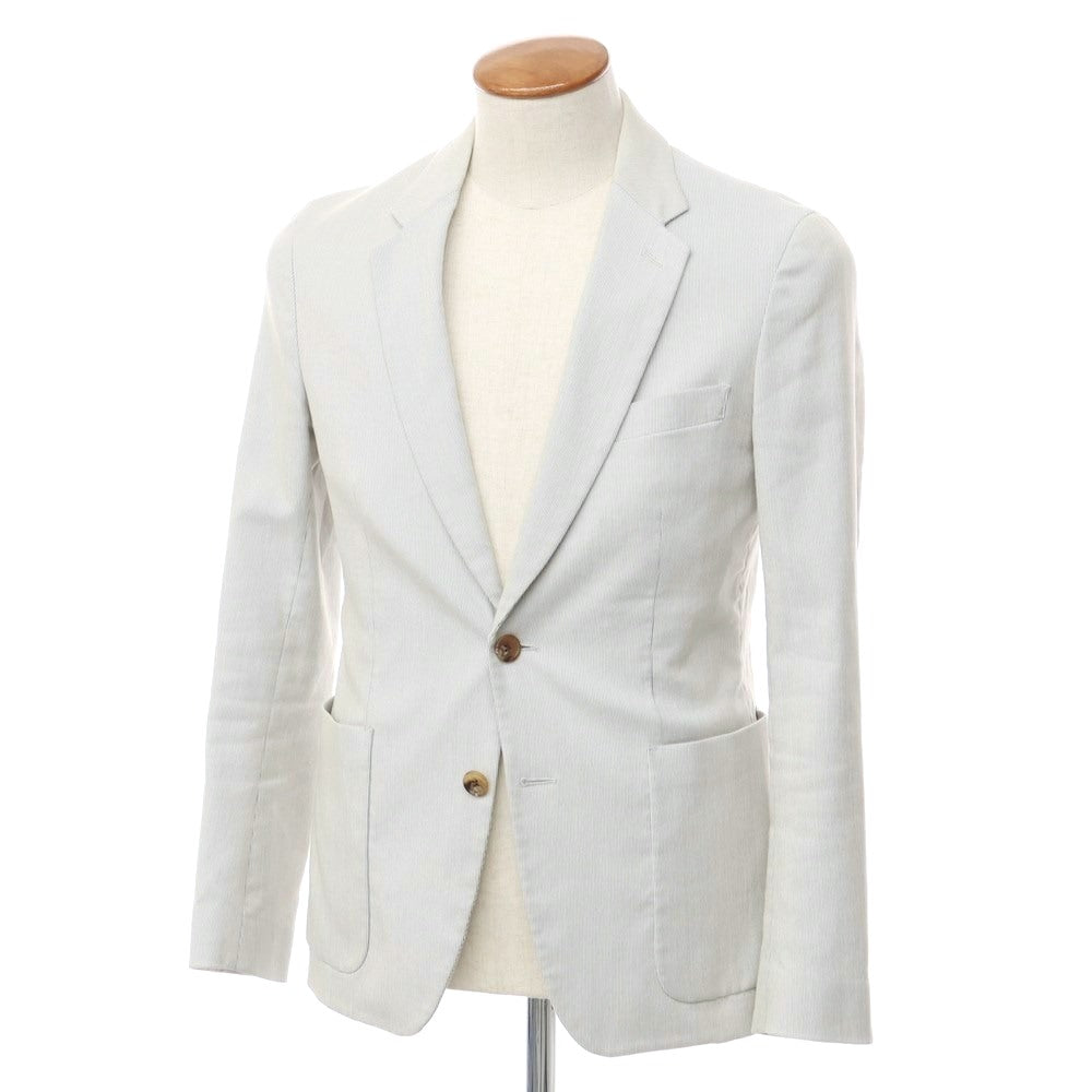 [Used] Paul Smith Stretch Cotton Silk Casual Jacket Light Blue x Off White [M] [Condition Rank D] [Men&