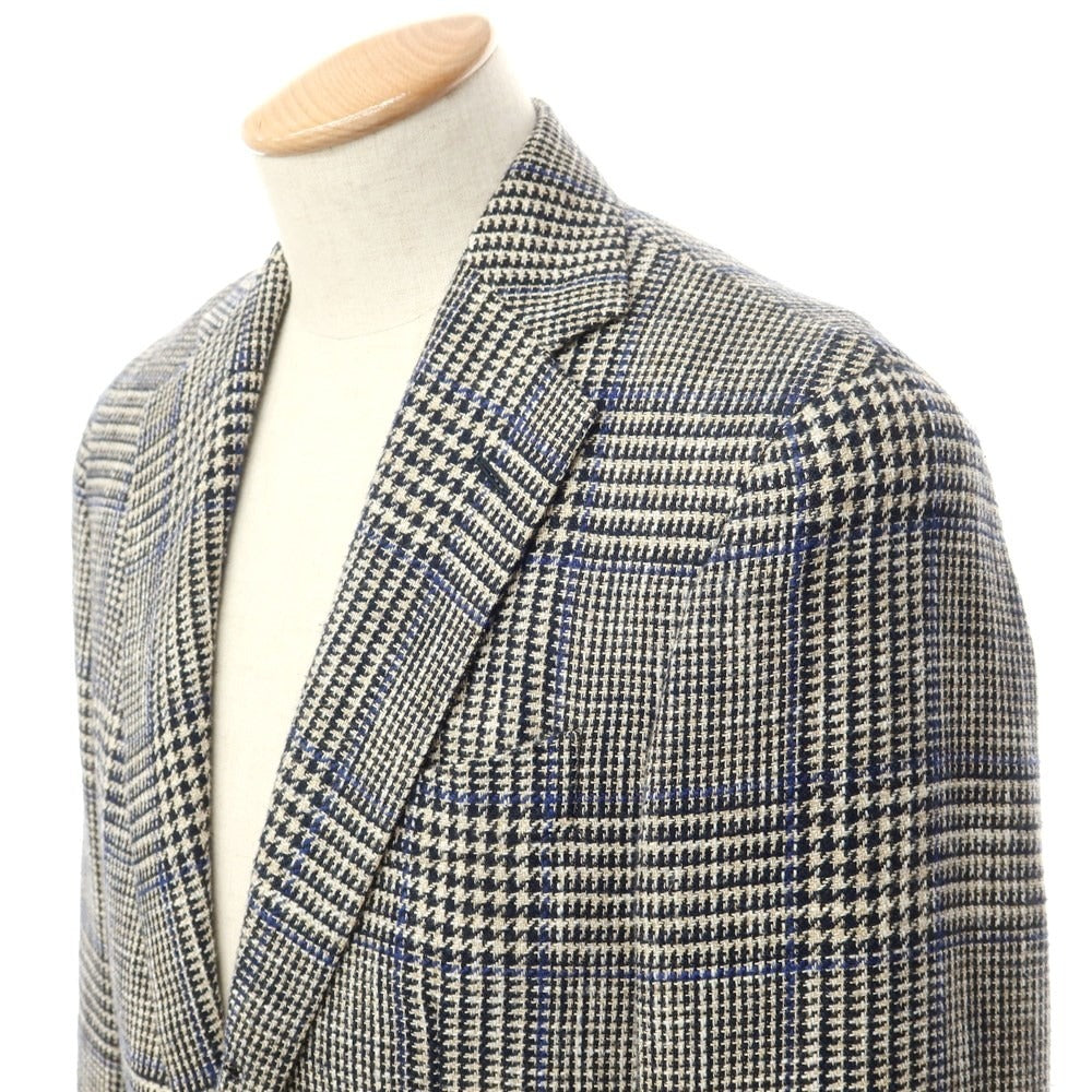 [Used] Valditaro cotton linen wool tailored jacket, navy x beige [44] [Condition rank C] [Men&