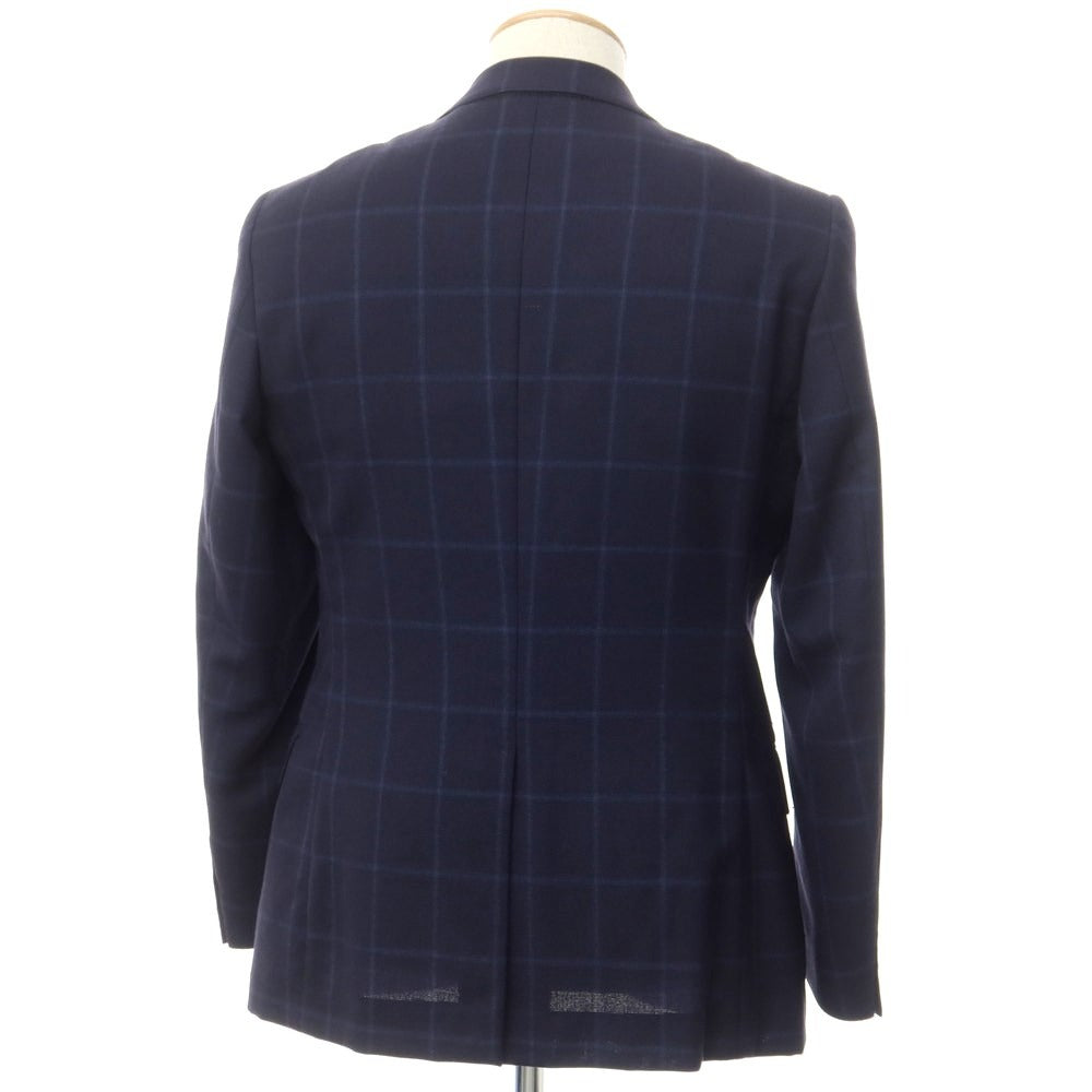 [Used] Simplicite Wool Check 2B Tailored Jacket Navy [44] [Condition Rank B] [Men&