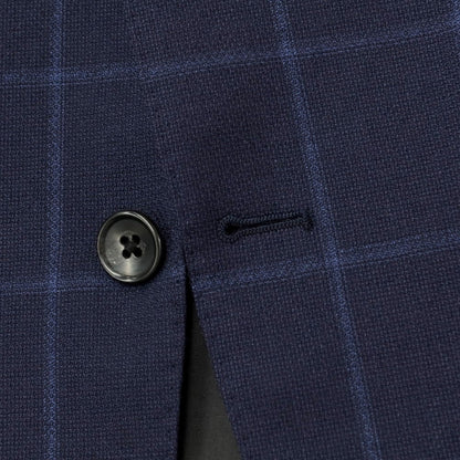 [Used] Simplicite Wool Check 2B Tailored Jacket Navy [44] [Condition Rank B] [Men&