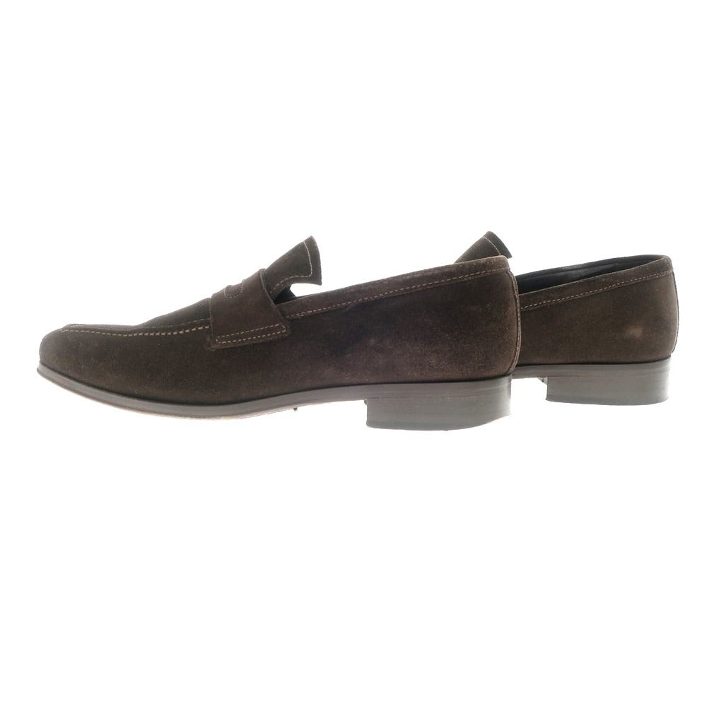 [Used] FRANCO LIONE Suede Coin Loafers Dark Brown [40] [Condition Rank B] ​​[Men&