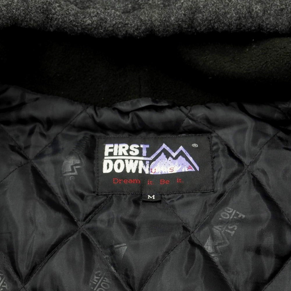 【中古】ファーストダウン FIRST DOWN 中綿 フリースジャケット ダークグレー【 M 】【 状態ランクC 】【 メンズ 】