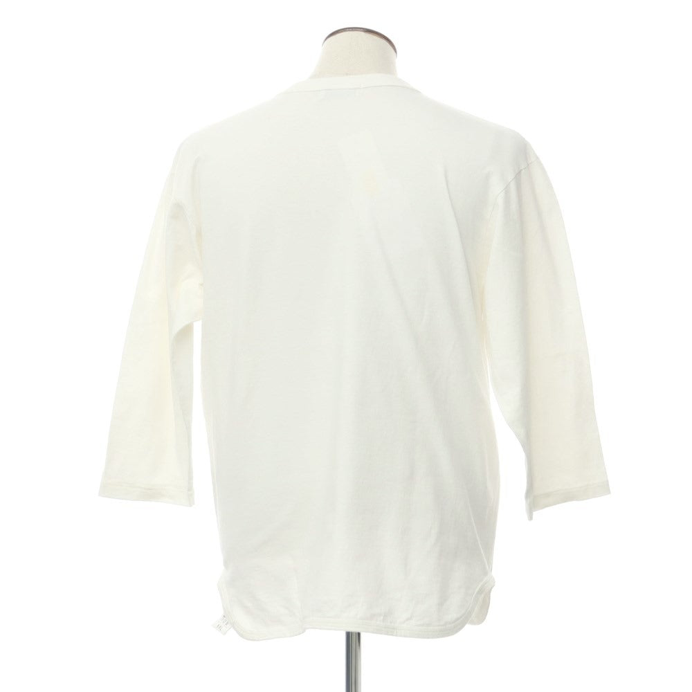 [Used] yahyahyah Printed 3/4 Length Long Sleeve T-Shirt White [XXL] [Condition Rank B] [Men&