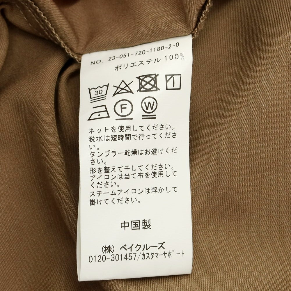 [Used] INHERIT polyester open collar short sleeve shirt
 Beige [Size XL] [BEI] [S/S] [Condition Rank C] [Men&