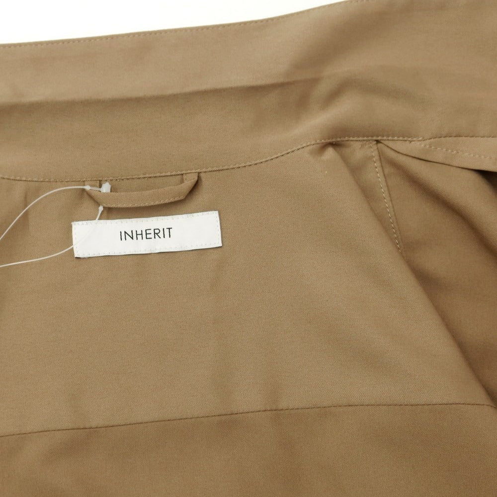 [Used] INHERIT polyester open collar short sleeve shirt
 Beige [Size XL] [BEI] [S/S] [Condition Rank C] [Men&