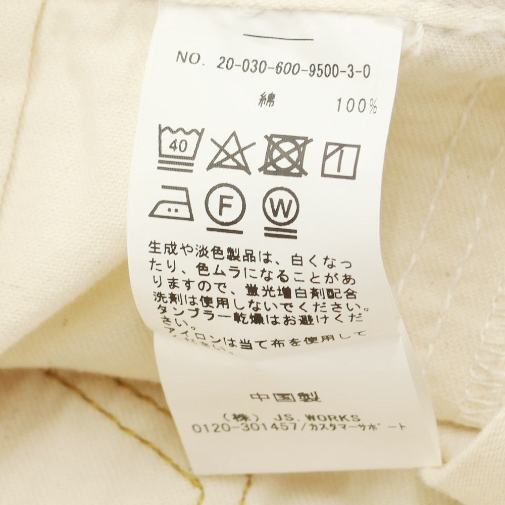 [Used] LIBERTO Cotton Wide Work Pants Off-White [M] [Condition Rank C] [Men&