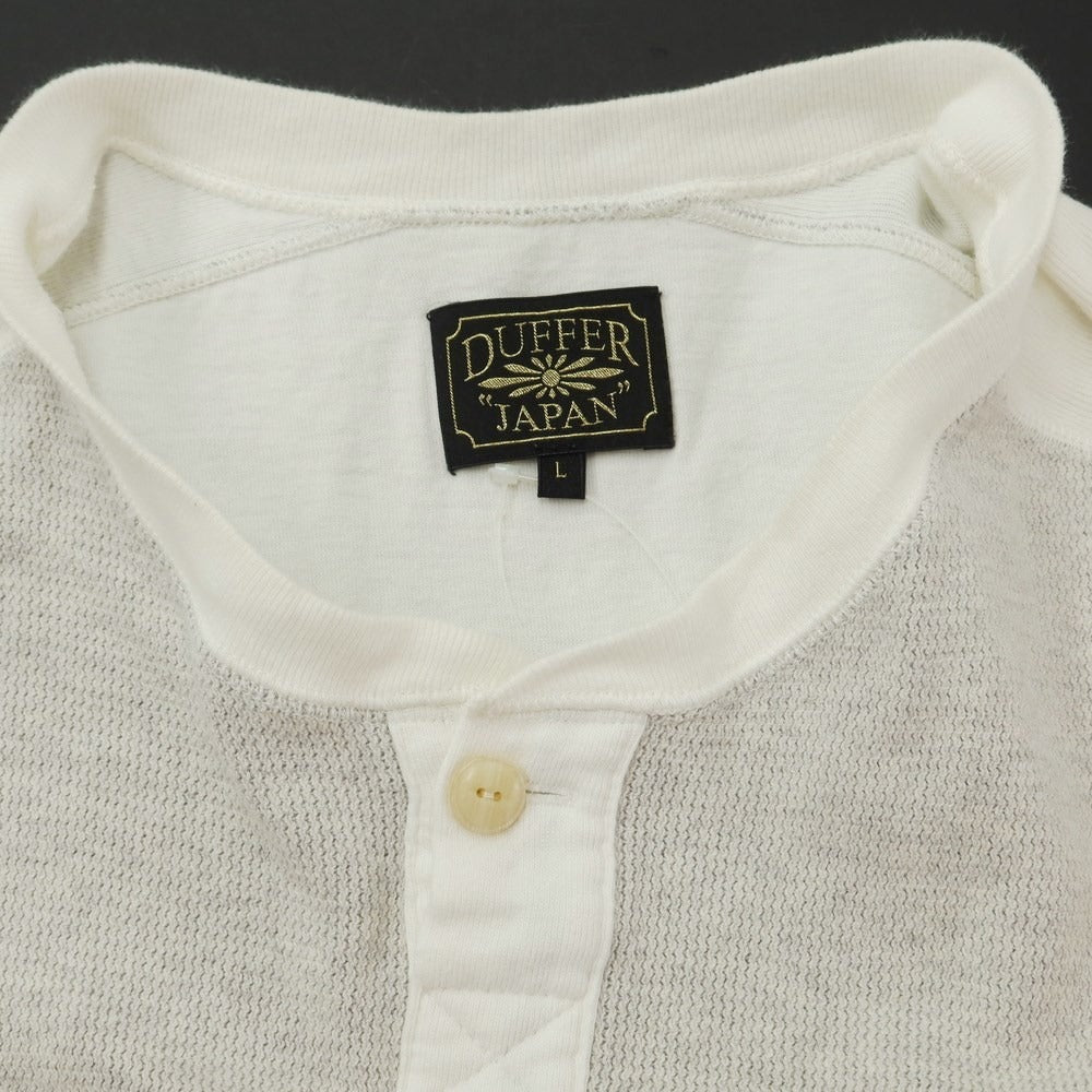 【中古】ザダファーオブセントジョージ The DUFFER of ST.GEORGE コットン ヘンリ―ネック 半袖Ｔシャツ ライトグレーxホワイト【 L 】【 状態ランクC 】【 メンズ 】
[DPD]