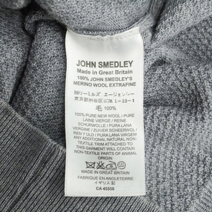 【中古】ジョンスメドレー JOHN SMEDLEY ウール クルーネック プルオーバーニット グレー【サイズS】【GRY】【A/W】【状態ランクB】【メンズ】【768780】