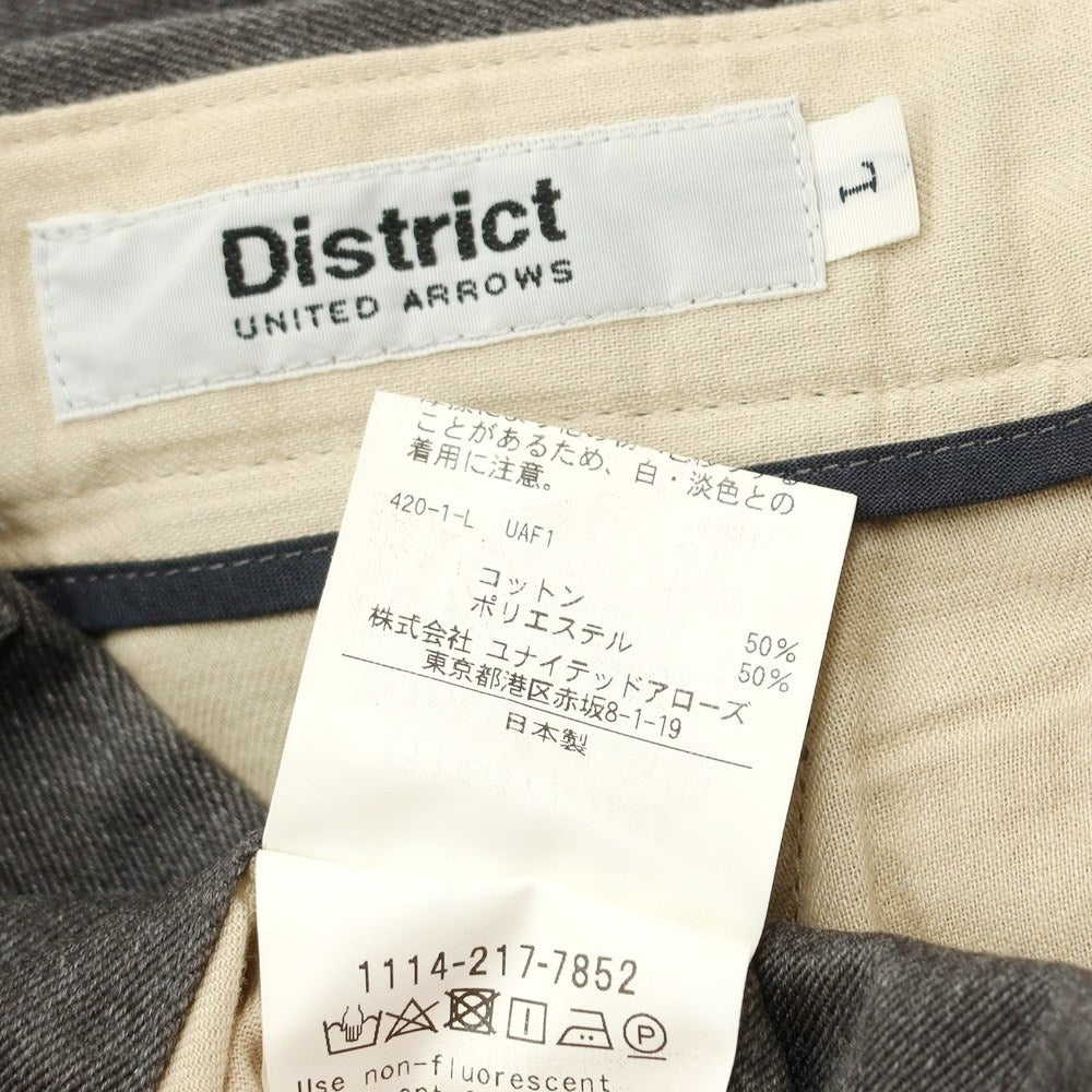 [Used] District UNITED ARROWS Cotton Polyester Casual Slacks Pants Dark Gray [L] [Condition Rank C] [Men&