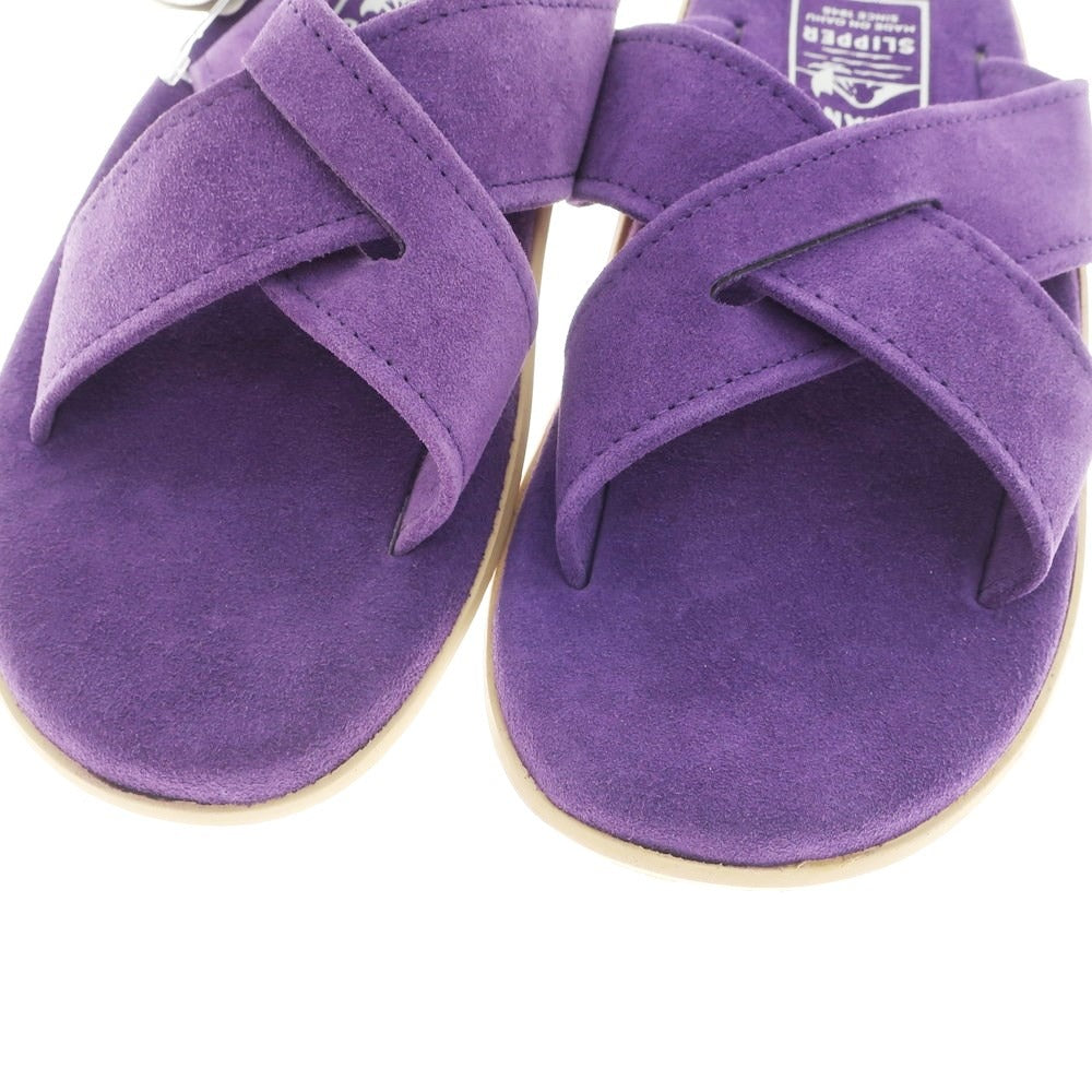 【中古】【未使用】アイランドスリッパ ISLAND SLIPPER スエード クロスストラップ サンダル パープル【 8 】【 状態ランクS 】【 メンズ 】