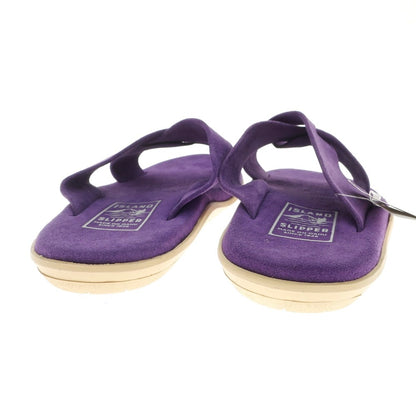 【中古】【未使用】アイランドスリッパ ISLAND SLIPPER スエード クロスストラップ サンダル パープル【 8 】【 状態ランクS 】【 メンズ 】