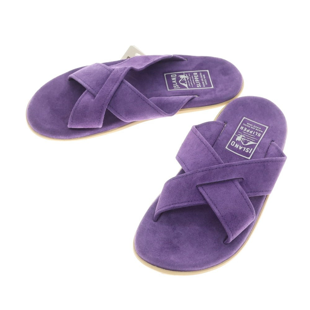 [Used] [Unused] ISLAND SLIPPER Suede Cross Strap Sandals Purple [9] [Condition Rank S] [Men&