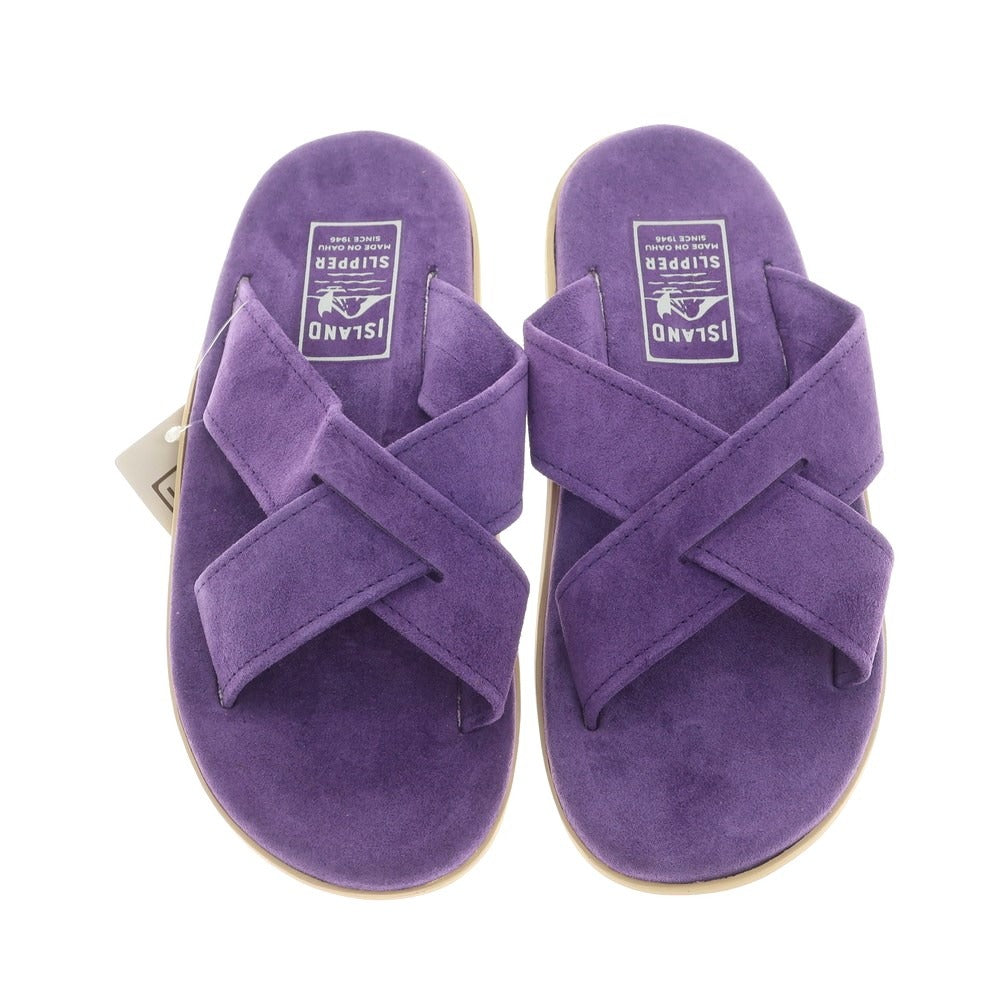 [Used] [Unused] ISLAND SLIPPER Suede Cross Strap Sandals Purple [9] [Condition Rank S] [Men&