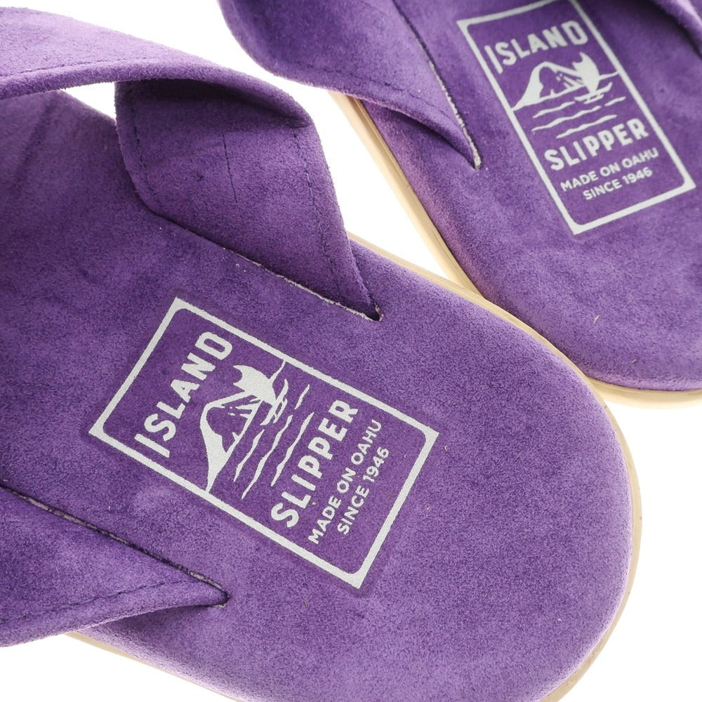 [Used] [Unused] ISLAND SLIPPER Suede Cross Strap Sandals Purple [9] [Condition Rank S] [Men&