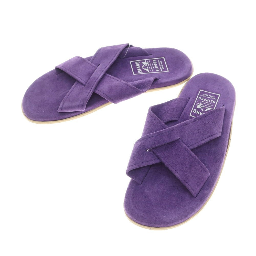 [Used] [Unused] ISLAND SLIPPER Suede Cross Strap Sandals Purple [10] [Condition Rank S] [Men&