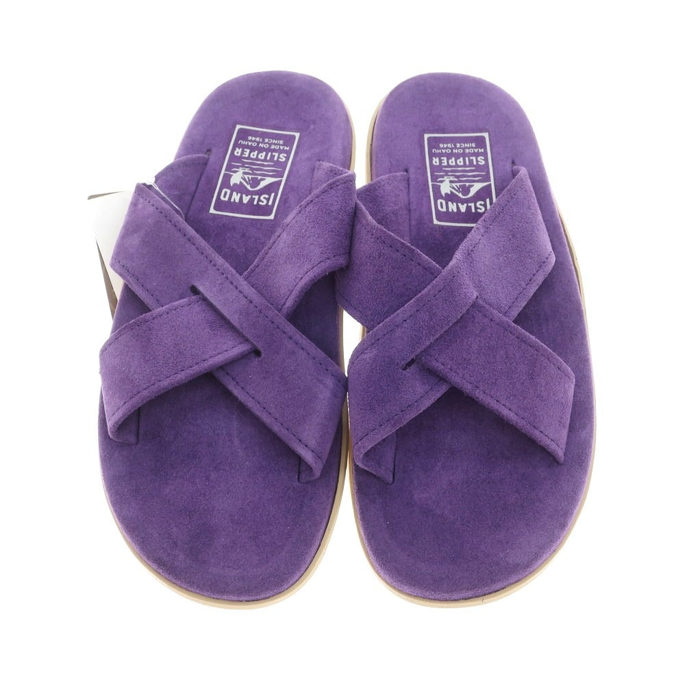 [Used] [Unused] ISLAND SLIPPER Suede Cross Strap Sandals Purple [10] [Condition Rank S] [Men&