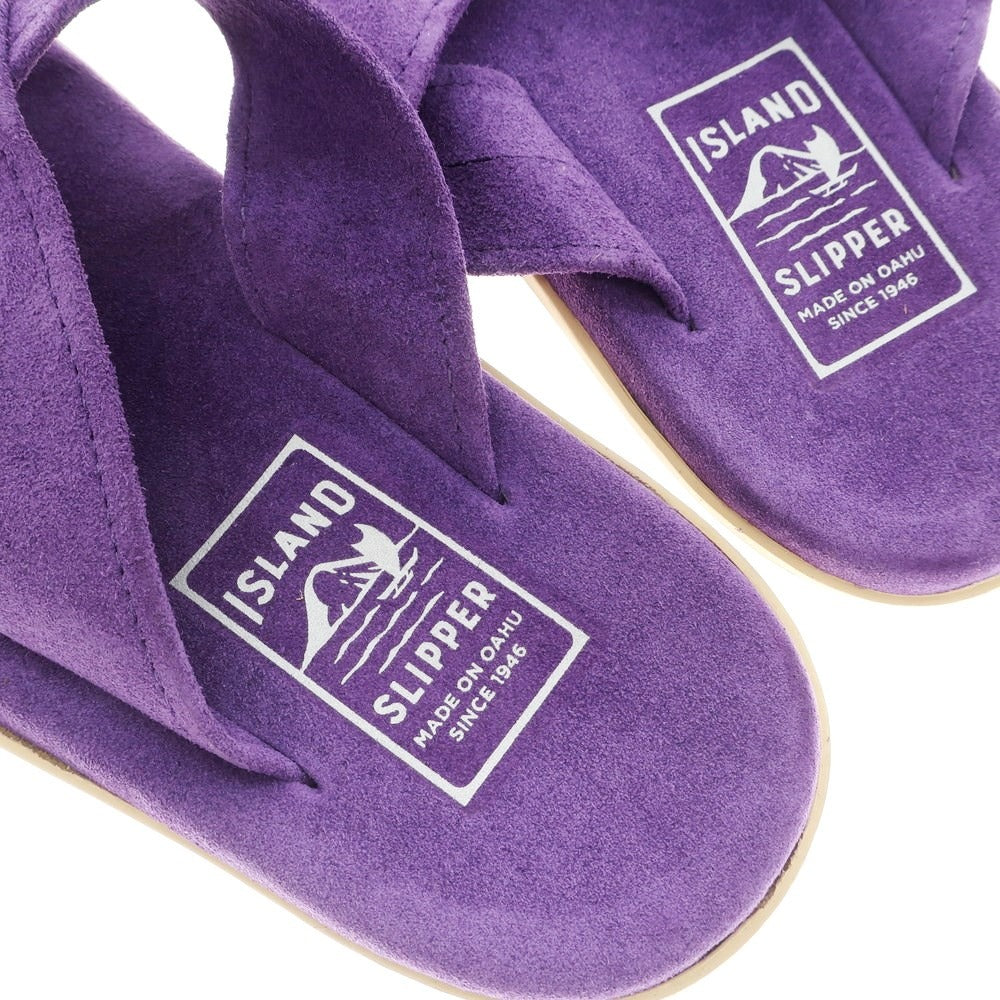 [Used] [Unused] ISLAND SLIPPER Suede Cross Strap Sandals Purple [10] [Condition Rank S] [Men&