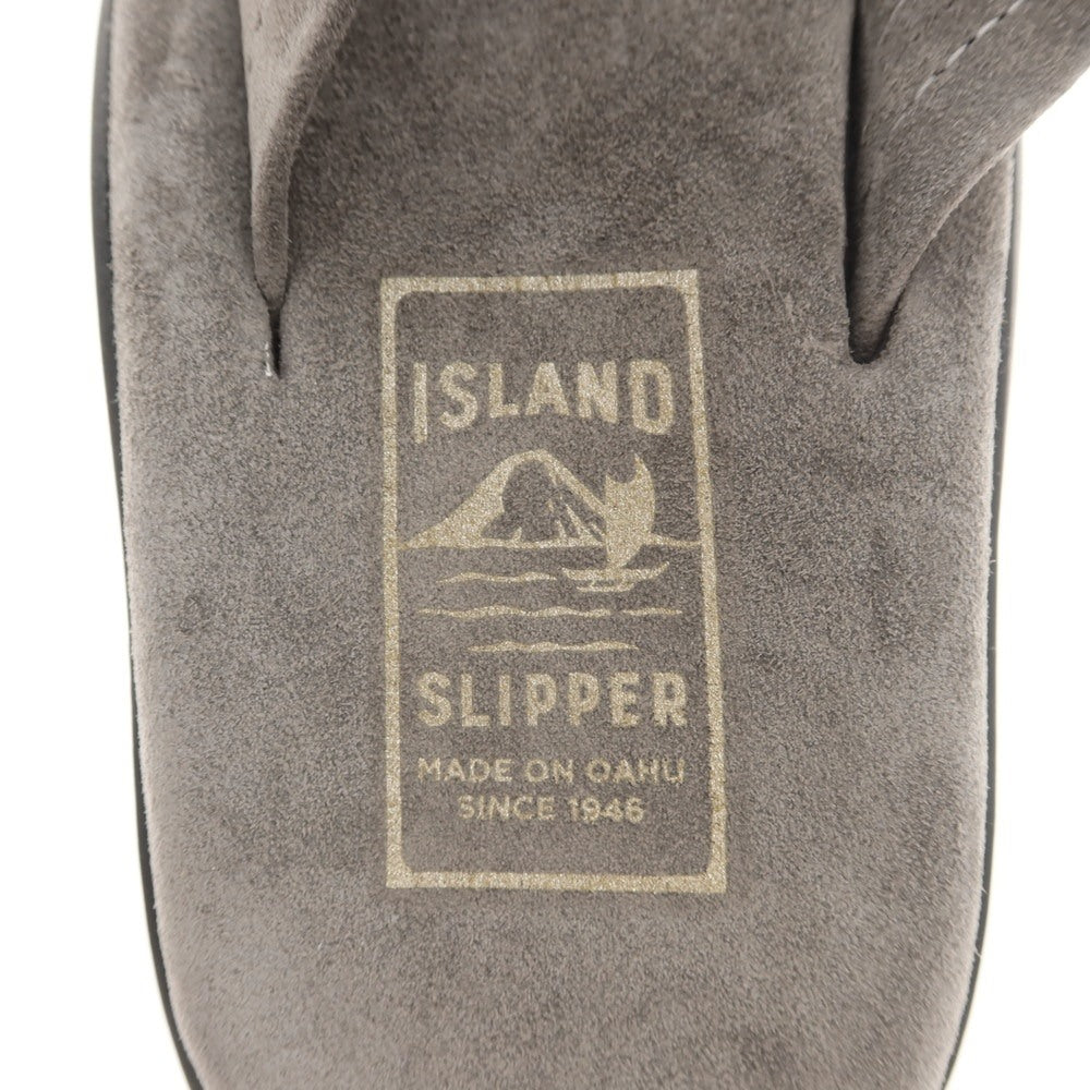 【中古】【未使用】アイランドスリッパ ISLAND SLIPPER スエード トングサンダル グレー【 7 】【 状態ランクS 】【 メンズ 】