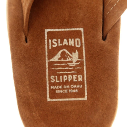 【中古】【未使用】アイランドスリッパ ISLAND SLIPPER スエード トングサンダル ブラウン【 9 】【 状態ランクS 】【 メンズ 】