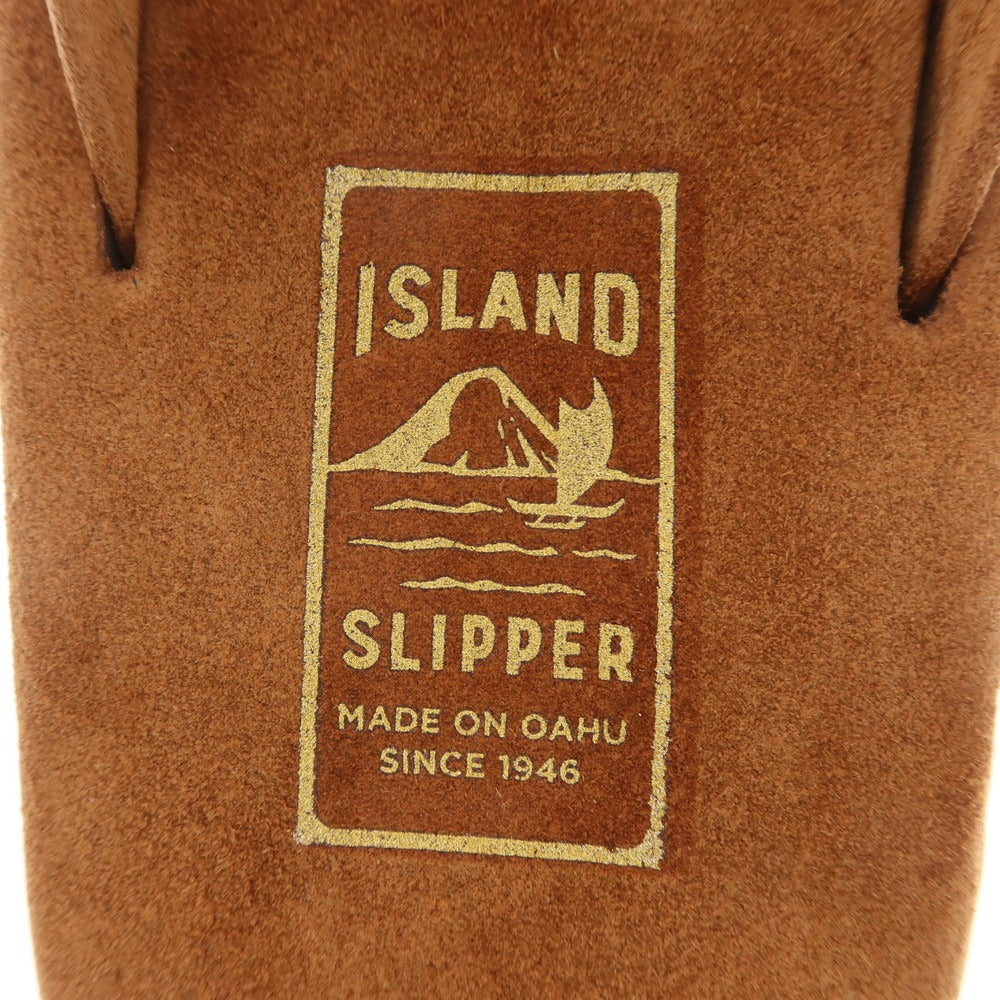 【中古】【未使用】アイランドスリッパ ISLAND SLIPPER スエード トングサンダル ブラウン【 10 】【 状態ランクS 】【 メンズ 】