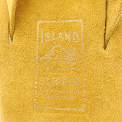 【中古】【未使用】アイランドスリッパ ISLAND SLIPPER スエード トングサンダル イエロー【 9 】【 状態ランクS 】【 メンズ 】