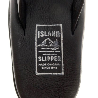 【中古】【未使用】アイランドスリッパ ISLAND SLIPPER レザー トングサンダル ブラック【 9 】【 状態ランクS 】【 メンズ 】